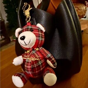 Piper K “Ralph Lauren” Inspired Red Tartan Teddy Bear Bag Charm